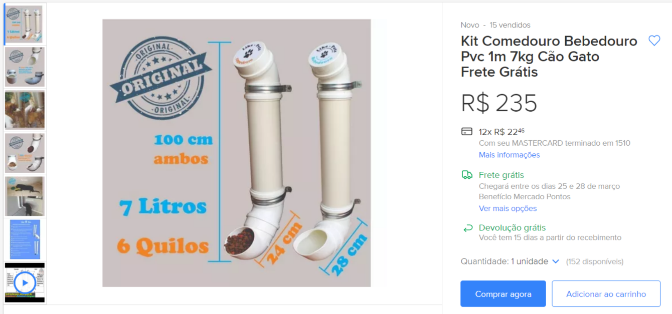 Kit Comedouro